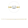 Armband aus 750 Gold gelb/weiß 9 Diamanten 0,24ct TW-PI B:5,4mm L:18cm