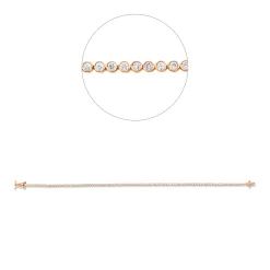Armband aus 750 Gold Rotgold 85 Brillanten 1,02ct F-SI L:18cm