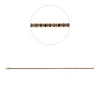 Armband aus 750 Gold Rotgold 82 Brillanten 1,55ct schwarz B:1,8mm L:18cm 4er-Krappe