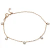 Armband aus 750 Gold Rotgold 5 Brillanten 0,41ct TW-PI L:17,8cm
