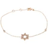 Armband aus 750 Gold Rotgold 38 Brillanten 0,18ct TW-SI B:10,4mm L:17,5cm