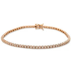 Armband aus 750 Gold Rotgold 71 Brillanten 0,53ct TW-SI B:2mm L:17,5cm