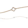 Armband aus 750 Gold Rotgold 20 Brillanten 0,05ct TW-SI B:9,3mm L:17,8cm