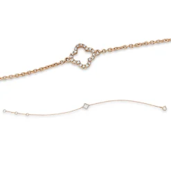 Armband aus 750 Gold Rotgold 20 Brillanten 0,05ct TW-SI B:9,3mm L:17,8cm