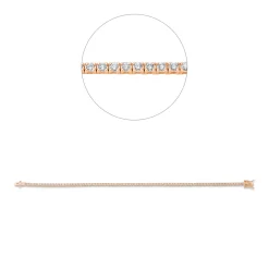 Armband aus 750 Gold Rotgold 82 Brillanten 1,31ct TW-SI L:18cm