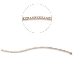 Armband aus 750 Gold Rotgold 68 Brillanten 3,02ct TW-SI L:18cm