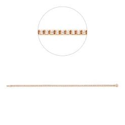 Armband aus 750 Gold Rotgold 82 Brillanten 0,51ct W-SI B:2mm L:17,5cm