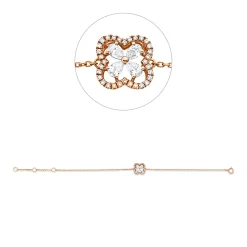 Armband aus 750 Gold Rotgold 36 Diamanten 0,34ct B:10mm L:17,8cm