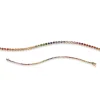 Armband aus 750 Gold Rotgold 64 Saphire 2,56ct mehrfarbig B:2,7mm L:17,8cm