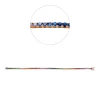Armband aus 750 Gold Rotgold 82 Saphire 3,52ct mehrfarbig B:2mm L:18cm