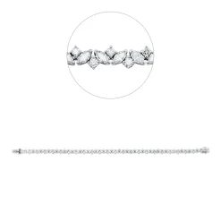 Armband aus 950 Gold weiß 96 Diamanten 4,04ct TW-SI L:17,8cm