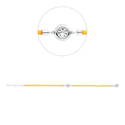 Armband aus 750 Gold Weißgold Brillant 0,23ct TW-SI B:6mm L:17,8cm Zarge