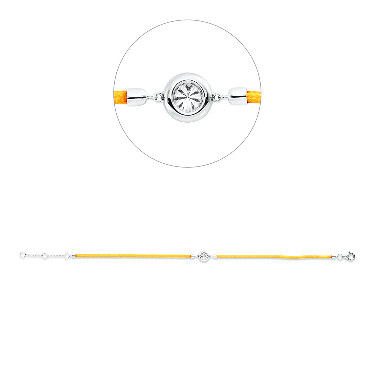 Armband aus 750 Gold Weißgold Brillant 0,23ct TW-SI B:6mm L:17,8cm Zarge