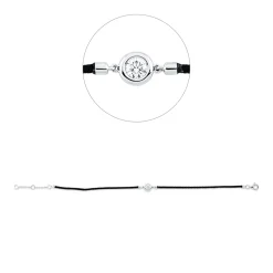 Armband aus 750 Gold Weißgold Brillant 0,23ct TW-SI L:17,8cm Zarge