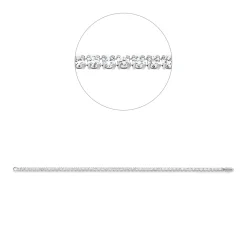 Armband aus 750 Gold Weißgold 55 Brillanten 3,77ct F-SI B:2,6mm L:17,8cm