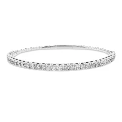 Armband aus 750 Gold Weißgold 32 Brillanten 3,16ct TW-SI B:3,6mm 4er-Krappe