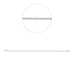 Armband aus 750 Gold Weißgold 134 Brillanten 0,63ct TW-SI B:1,1mm L:18cm