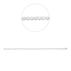 Armband aus 750 Gold Weißgold 43 Brillanten 1,51ct TW-SI B:2,3mm L:19cm