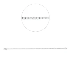 Armband aus 750 Gold Weißgold 96 Brillanten 0,9ct TW-SI B:1,5mm L:17cm