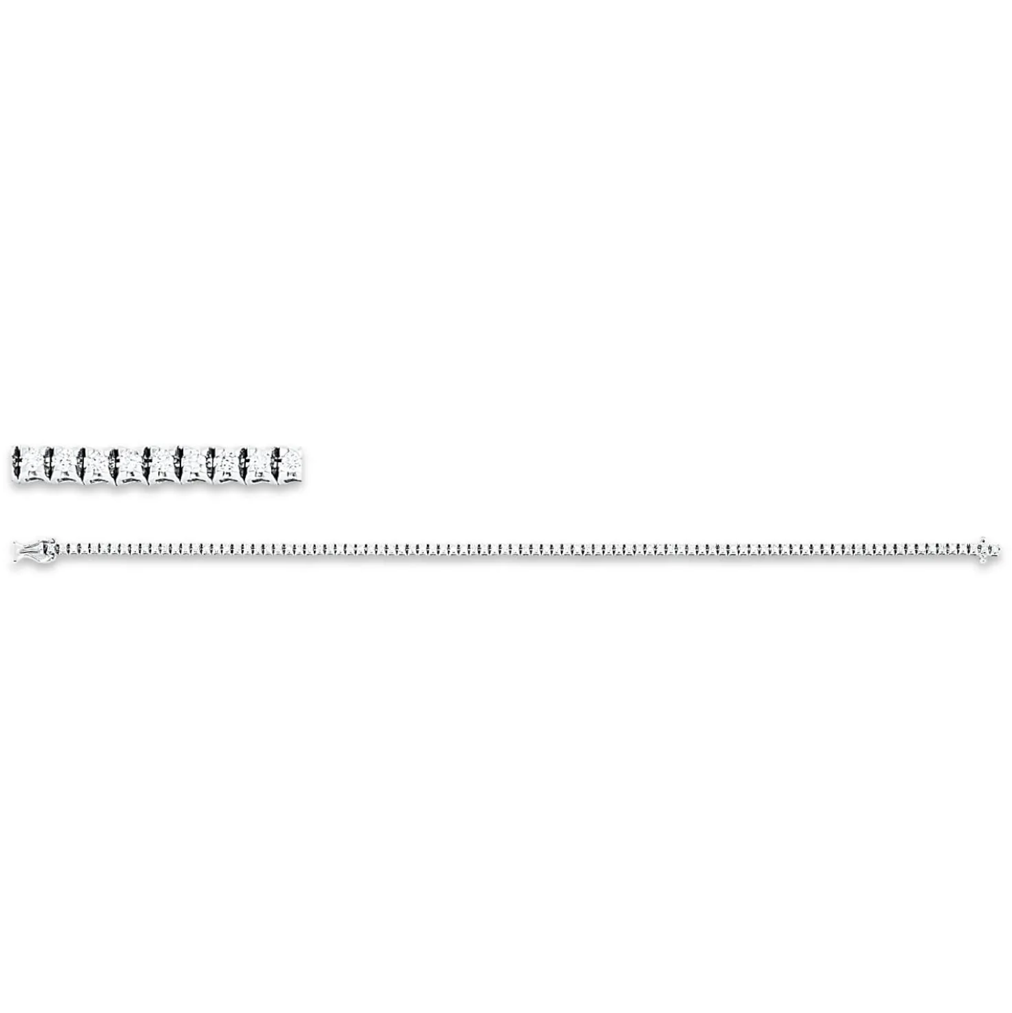 Armband aus 750 Gold Weißgold 92 Brillanten 0,75ct TW-SI B:2,1mm L:18cm