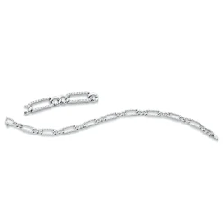 Armband aus 750 Gold Weißgold 180 Brillanten 1ct TW-SI B:5,1mm L:18cm