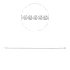 Armband aus 750 Gold Weißgold 55 Brillanten 4ct TW-SI B:2,8mm L:18,5cm 4er-Krappe