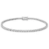 Armband aus 750 Gold Weißgold 77 Brillanten 2,03ct TW-SI B:1,8mm L:18cm 4er-Krappe