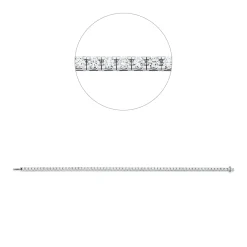 Armband aus 750 Gold Weißgold 67 Brillanten 2,5ct TW-SI B:2,5mm L:18cm 4er-Krappe