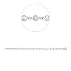 Armband aus 750 Gold Weißgold 20 Brillanten 1,4ct TW-SI B:4mm L:16,5cm Zarge