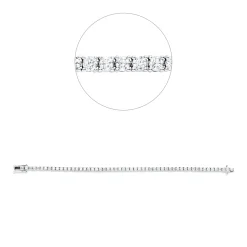 Armband aus 750 Gold Weißgold 54 Brillanten 3,1ct TW-SI L:17,8cm