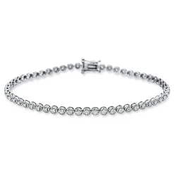 Armband aus 750 Gold Weißgold 56 Brillanten 0,98ct TW-SI L:17,8cm