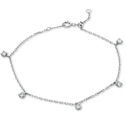 Armband aus 750 Gold Weißgold 5 Brillanten 0,38ct TW-SI L:17,8cm