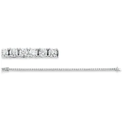 Armband aus 750 Gold Weißgold 54 Brillanten 4,05ct TW-SI L:17,8cm