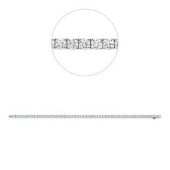 Armband aus 750 Gold Weißgold 54 Brillanten 5ct TW-SI L:18cm 4er-Krappe