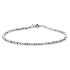 Armband aus 750 Gold Weißgold 108 Brillanten 0,94ct TW-SI L:16,5cm 4er-Krappe