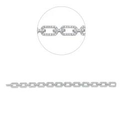 Armband aus 750 Gold Weißgold 265 Brillanten 5,1ct TW-VSI L:18cm
