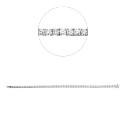 Armband aus 750 Gold Weißgold 64 Brillanten 4,1ct TW-VSI L:17cm
