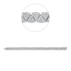 Armband aus 750 Gold Weißgold 520 Brillanten 2,6ct TW-VSI L:18,4cm