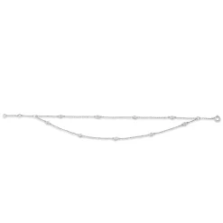 Armband aus 750 Gold Weißgold 9 Brillanten 0,19ct W-SI L:18cm