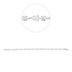 Armband aus 750 Gold Weißgold 32 Diamanten 5,97ct B:3,7mm L:17,8cm