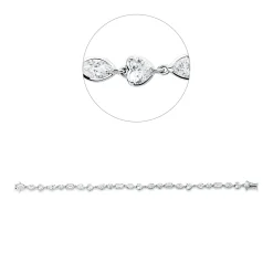 Armband aus 750 Gold Weißgold 24 Diamanten 4,31ct B:4,1mm L:16,5cm