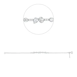 Armband aus 750 Gold Weißgold 26 Diamanten 0,56ct B:4mm L:18cm