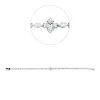 Armband aus 750 Gold Weißgold 20 Diamanten 1,39ct F-SI B:7,3mm L:17,5cm
