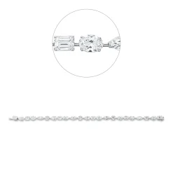 Armband aus 750 Gold Weißgold 23 Diamanten 11,83ct F-VVS B:4,6mm L:18cm