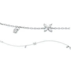 Armband aus 750 Gold Weißgold 5 Diamanten 0,23ct L:17,8cm