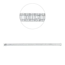 Armband aus 750 Gold Weißgold 311 Diamanten 6,51ct L:17,5cm