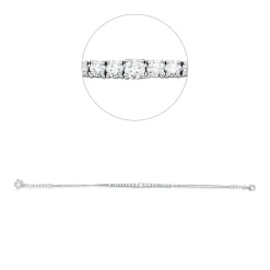 Armband aus 585 Gold Weißgold 21 Diamanten 0,99ct TW-SI B:3,5mm L:17,8cm