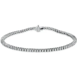Armband aus 750 Gold Weißgold 88 Diamanten 2,3ct TW-SI B:2mm L:18cm 4er-Krappe