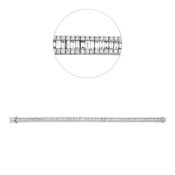 Armband aus 750 Gold Weißgold 435 Diamanten 4,53ct TW-SI L:18cm
