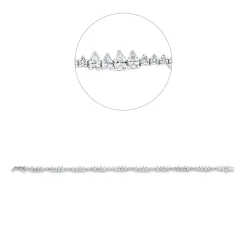 Armband aus 750 Gold Weißgold 70 Diamanten 4,88ct W-VSI/SI L:18cm